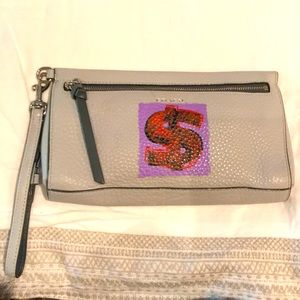 Warhol inspired $, hand painted on wristlet NWOT